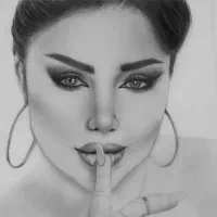 نقاشی چهره سیاهقلم