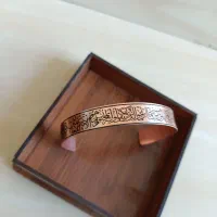 دستبند مسی طرح دار و حکاکی