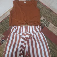 کراپ و شرتک دخترانه نو نو مناسب ۲ تا ۳ سال