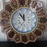 هدیه زیبا، ساعت دیواری مینا کاری و خاتم اصفهان