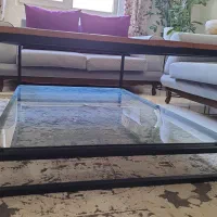 میز جلو مبلی چوب و فلز|مبلمان خانگی و میز عسلی|پردیس, فاز ۱۱|دیوار