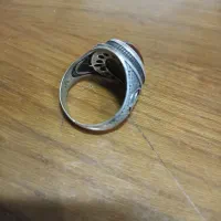 انگشتر نقره عقیق خراسانی و فیروزه نیشابور