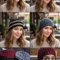 کلاه ترند دستبافت