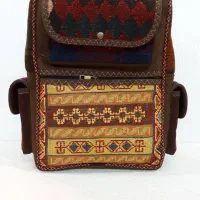 کیف سردوشی کوله پشتی گلیمی وجاجیم و ورنی دستبافت|کیف، کفش، کمربند|کرج, شهرک بنفشه|دیوار