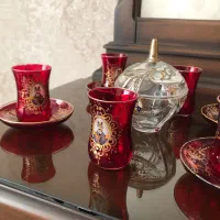 چای خوری شاه عباسی ۶ عدد به همراه نعلبکبی|صنایع دستی و سایر لوازم تزئینی|تهران, سازمان برنامه جنوبی|دیوار