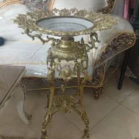 کنار سالنی میوه خوری برنجی برنزی پایه بلند نو