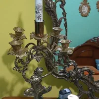 اینه و شمعدان برنجی|کلکسیون اشیاء عتیقه|شاهرود, |دیوار