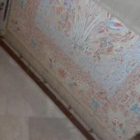 قالی ابریشم با دار قالی