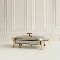 سوفله پذیرایی استیل طلایی و نقره ای