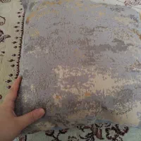 ۶ عدد کوسن طوسی طرحی پتینه زیپ دار