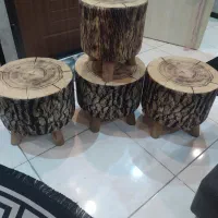 پاف طرح تنه درخت ۴ عدد