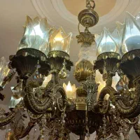 لوستر ۱۶ شعله اصل برنجی