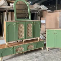 آینه کنسول حصیری