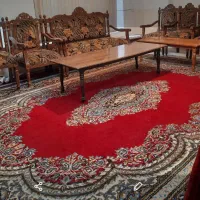 قالی کرمان۳در۴،مبل راش۷یا ۹نفر،لوسر پنکه،تخت کودک
