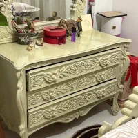 سرویس خواب دو نفره در حد نو|تخت و سرویس خواب|پرند, فاز ۶|دیوار