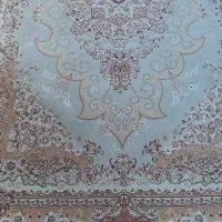 فرش ۹ متری گل برجسته زمینه طوسی