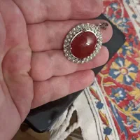گردنی عقیق شیک با قاب نقره چشمگیردرشت|جواهرات|اصفهان, طامه|دیوار