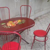 میز صندلی فلزی