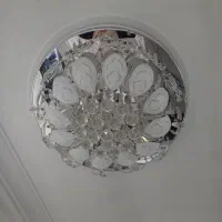 یک عدد لوستر سقفی کریستالی کاملا نو دارای ۳ رنگ|لوستر و چراغ آویز|تهران, یافت آباد جنوبی|دیوار
