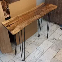 میز کنسول شلف کافی بار چوبی روستیک