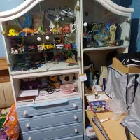 تخت خواب نوجوان بهمراه تشک و کمد دوتکه|تخت و سرویس خواب|عجب شیر, |دیوار