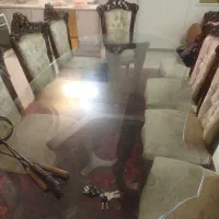 میز نهار خوری چوب گردو8نفره