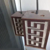 لوستر چوبی تمییز|لوستر و چراغ آویز|اصفهان, پوریای ولی|دیوار