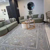 فرش  سی رنگ مشهد زمینه طوسی