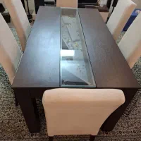 میز ناهارخوری خوری شیش نفره ام دی اف با کیفیت