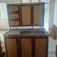 کابینت فلزی ۵ تیکه همراه سینک و هود