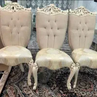 میز ناهارخوری ۸ نفره با ۶ صندلی سالم