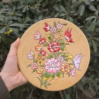 بشقاب ۲۰ سانتی میناکاری شده