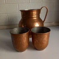 پارچ ۲لیتری چکشی و۲ عدد لیوان چکشی