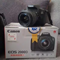 دوربین Canon EOS 2000D در حد نو کمتر از ۱۵۰۰ شات