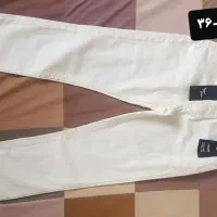 شلوار سفید کتان خارجی