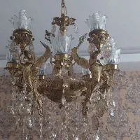 دو عدد لوستر طرح فرشته برنج اصل هر کدوم ۱۰ شعله