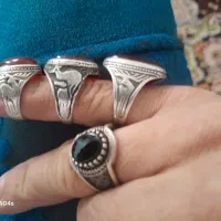 انگشتر نقره با سنگ عقیق سرخ یه تومن|جواهرات|قم, شهرک قدس|دیوار