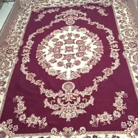 روفرشی کرم و زرشکی مخمل