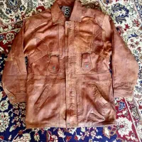 کاپشن چرم و کتان کرم|لباس|شهرضا, |دیوار