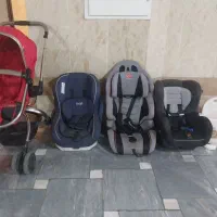 کالسکه مادر کر و ۳ صندلی ماشین و کریر و صندلی غذا