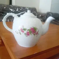قوری بزرگ گل سرخی سایز بزرگ