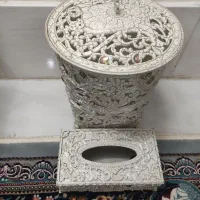 تلفن رومیزی ـ میزاتو ـ  جادستمال و سطل اشغالی