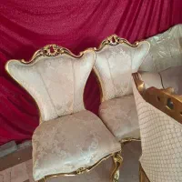 مبل استیل سلطنتی و میز ناهار خوری باهم|مبلمان خانگی و میز عسلی|تهران, آزادشهر|دیوار