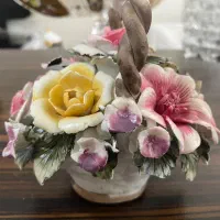 سبد گل چینی دوتا از گل هاش لب پر شده مشخص نیست|صنایع دستی و سایر لوازم تزئینی|تهران, امیریه|دیوار