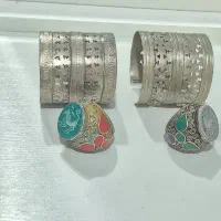 دستبند  بنگل کلکسیونی عتیقه  نقره یا ورشو قدیم