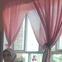 پرده ترگالت (چروک ساده)  دوخته همراه با میل پرده|پرده، رانر، رومیزی|تهران, شهرک استقلال|دیوار