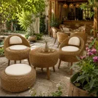 میز و مبل حصیری بدون واسطه