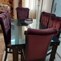 میز غذا خوری رنگ بادمجونی