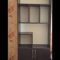 کتابخانه‌‌‌‌وبوفه‌‌‌‌‌‌.کمددار.نو.|کتابخانه، شلف، قفسه‌های دیواری|رشت, رودباری|دیوار