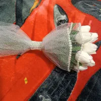 دسته گل عروس|گل مصنوعی|خورموج, |دیوار